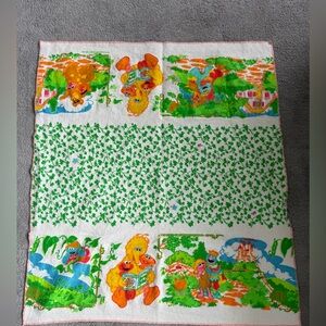 Vintage flannel Sesame Street baby  blanket🧡